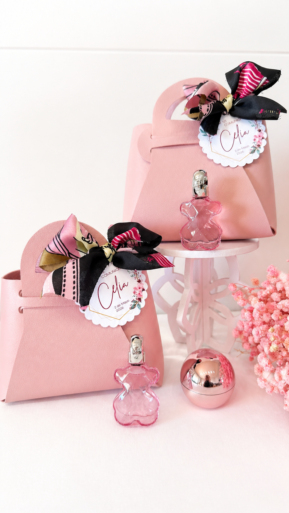 Mini Perfume Tous con Bálsamo Labial en Bolsito Rosa