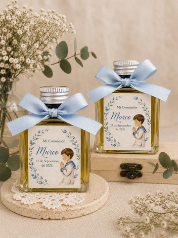 Aceite de oliva virgen extra en tarro de cristal personalizado