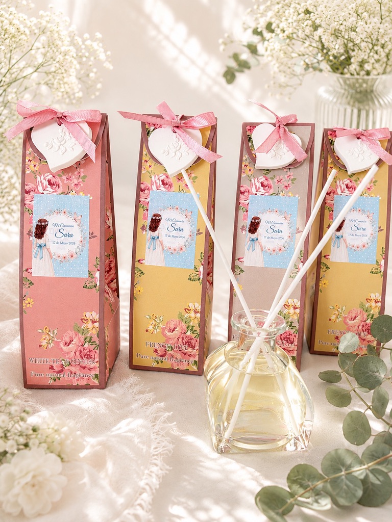 Ambientador mikado Personalizado con corazón cerámico