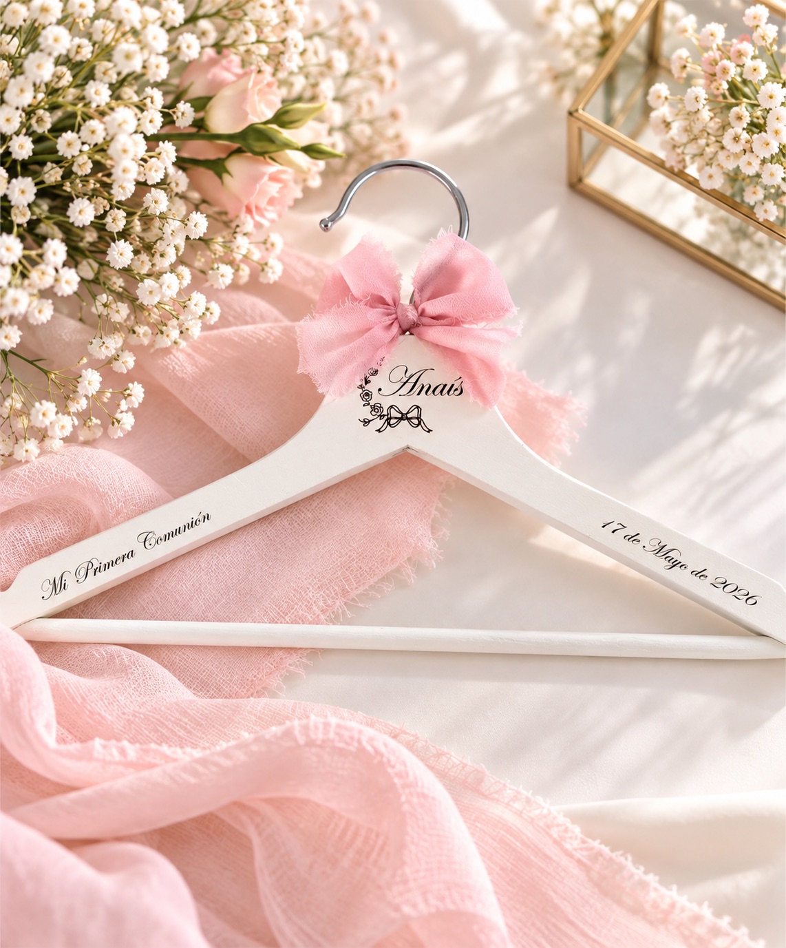 Percha personalizada de comunión