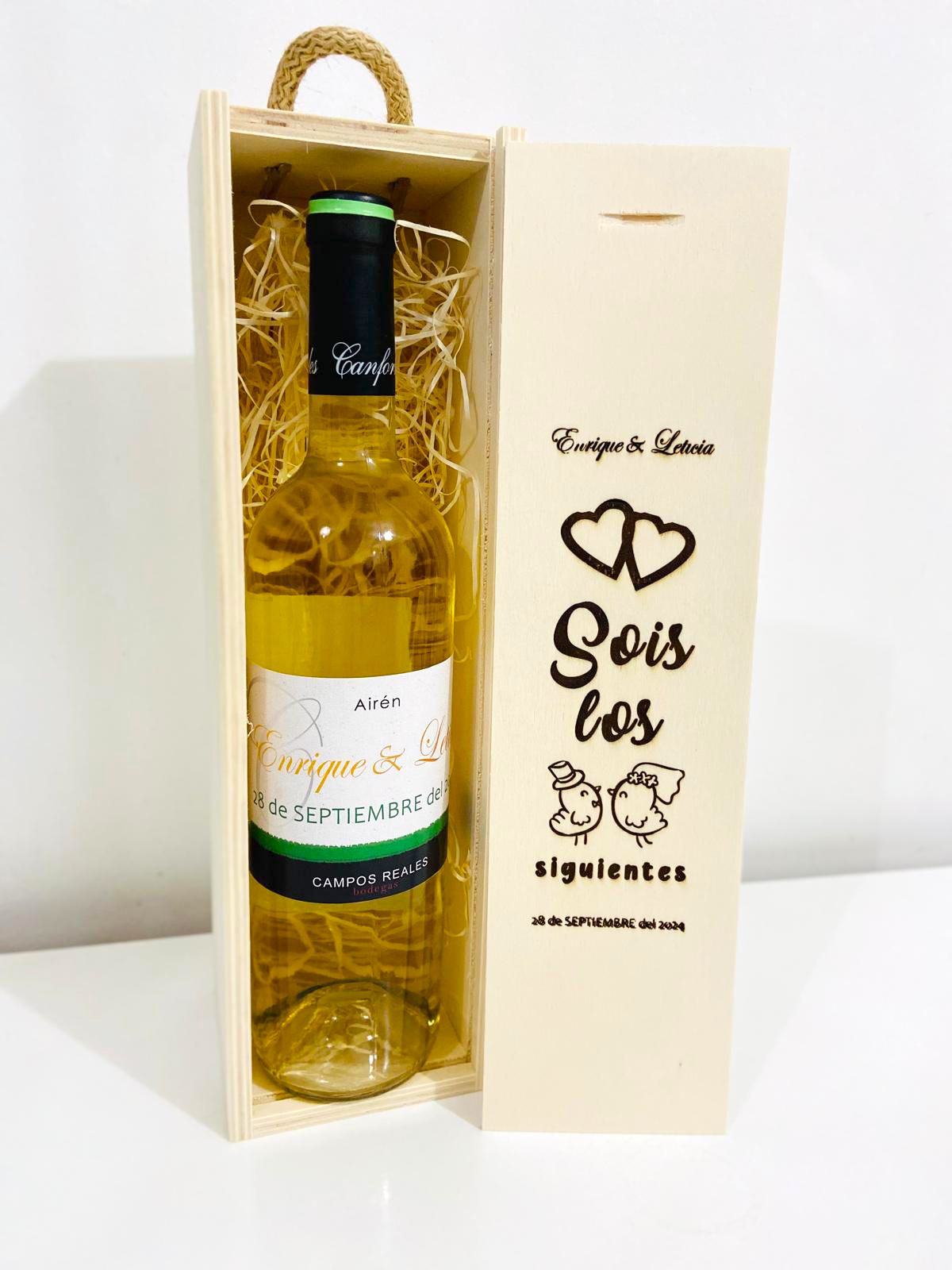 Caja de vino personalizada