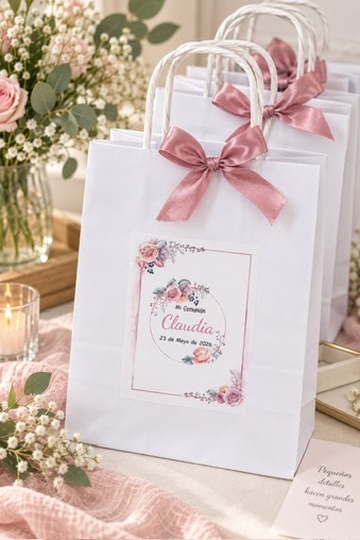 Bolsas personalizadas para detalles de invitados