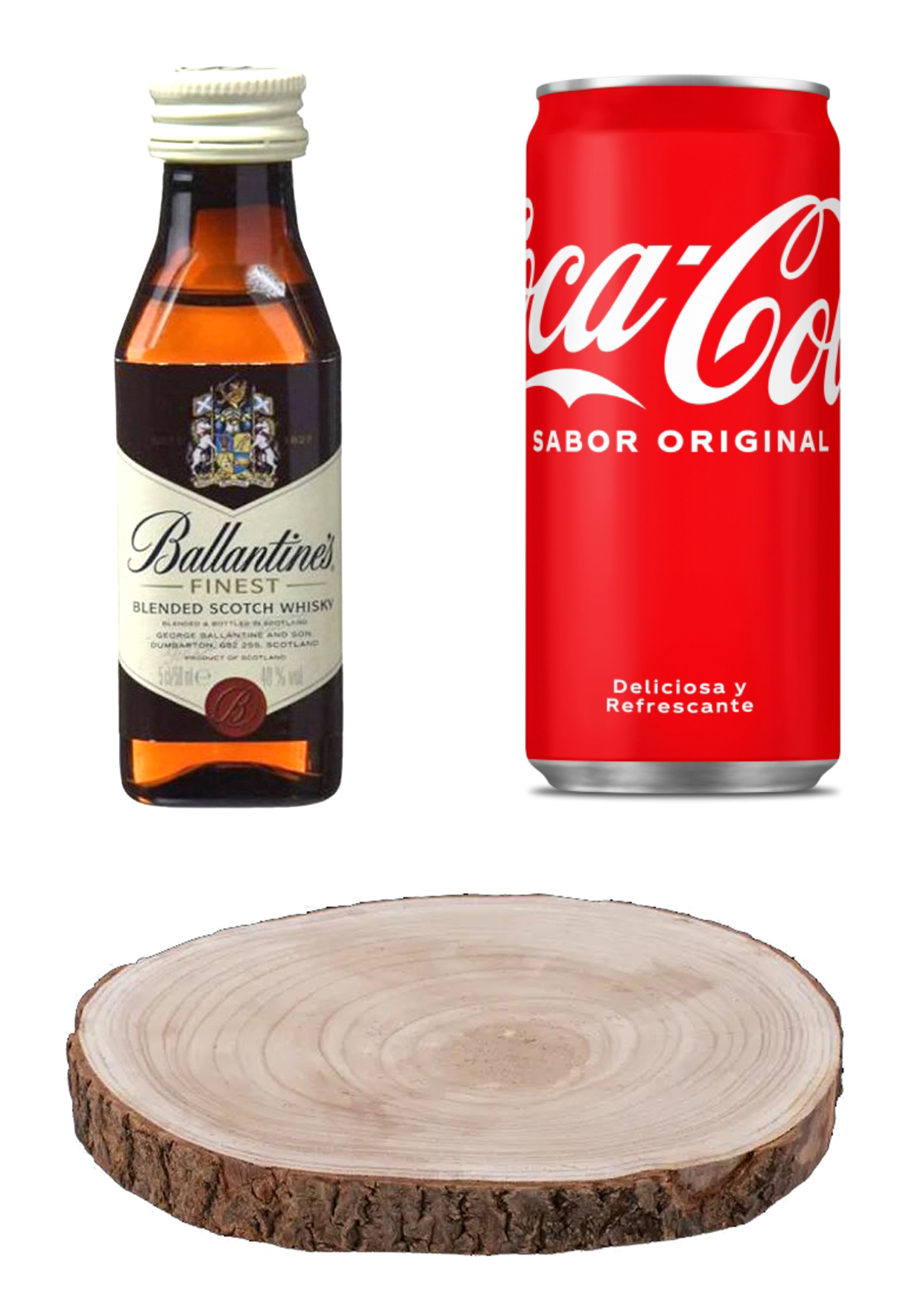 Combinado Miniatura Ballantines & Cocacola