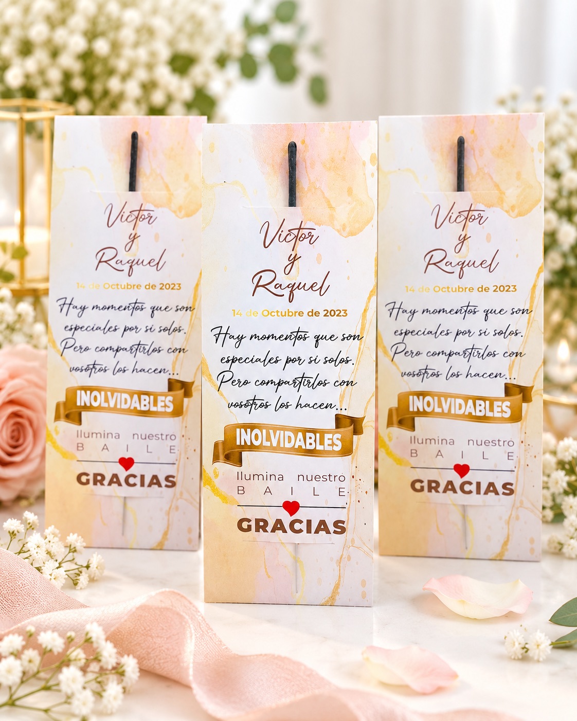 Bengalas personalizadas para bodas