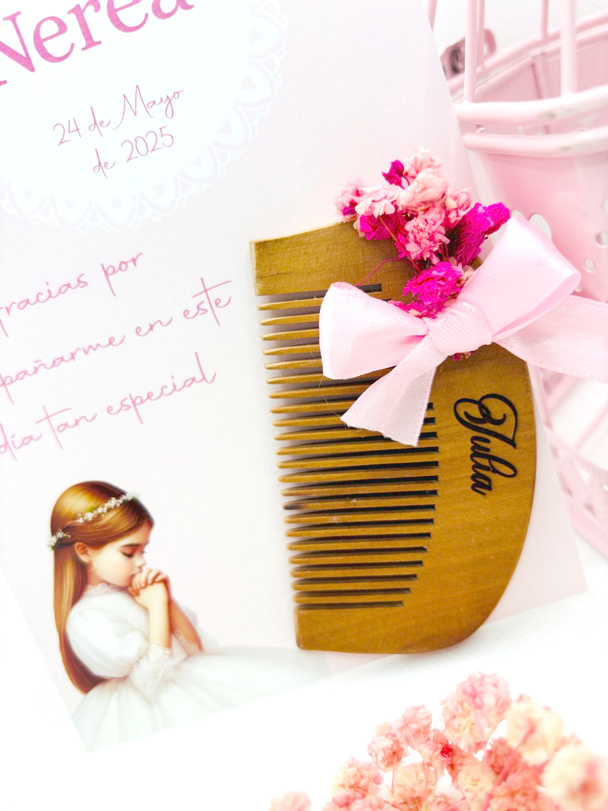 Peine de madera personalizado