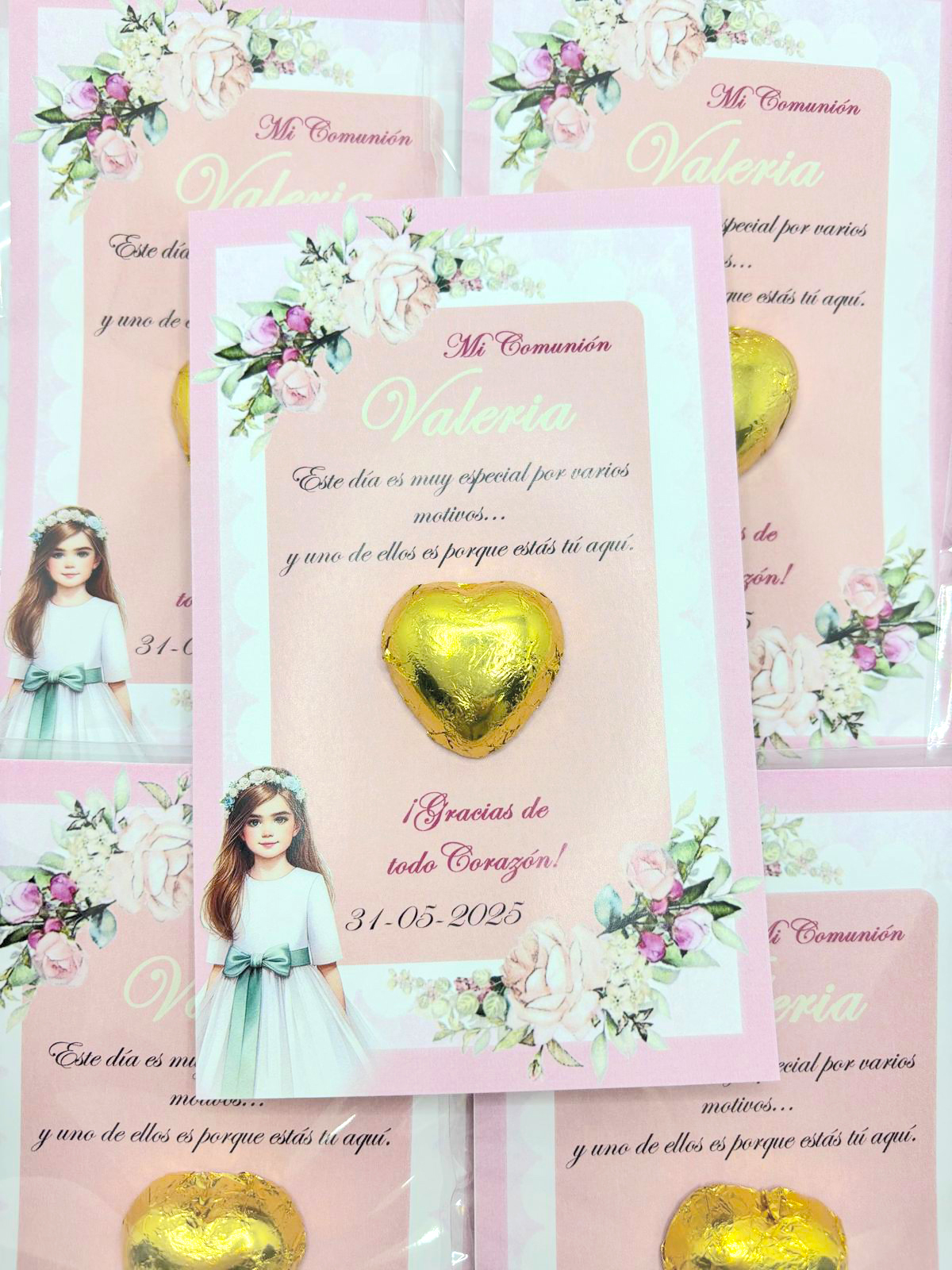 Tarjeta agradecimiento bombón
