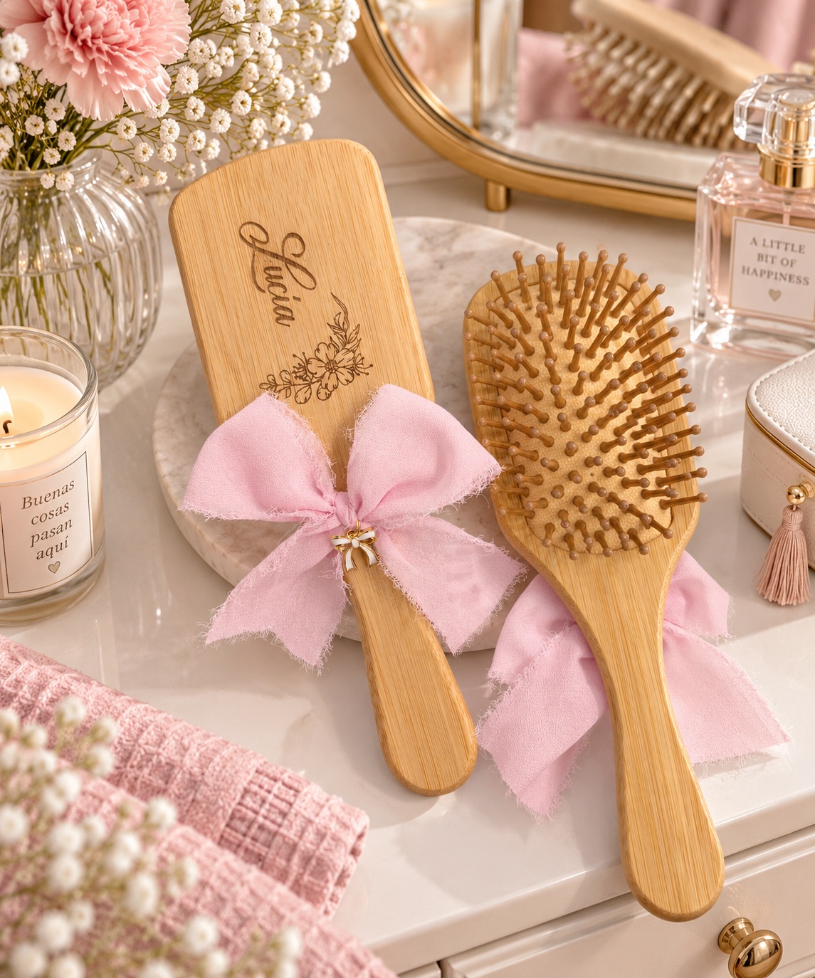 Cepillo de Bambu personalizado con nombre
